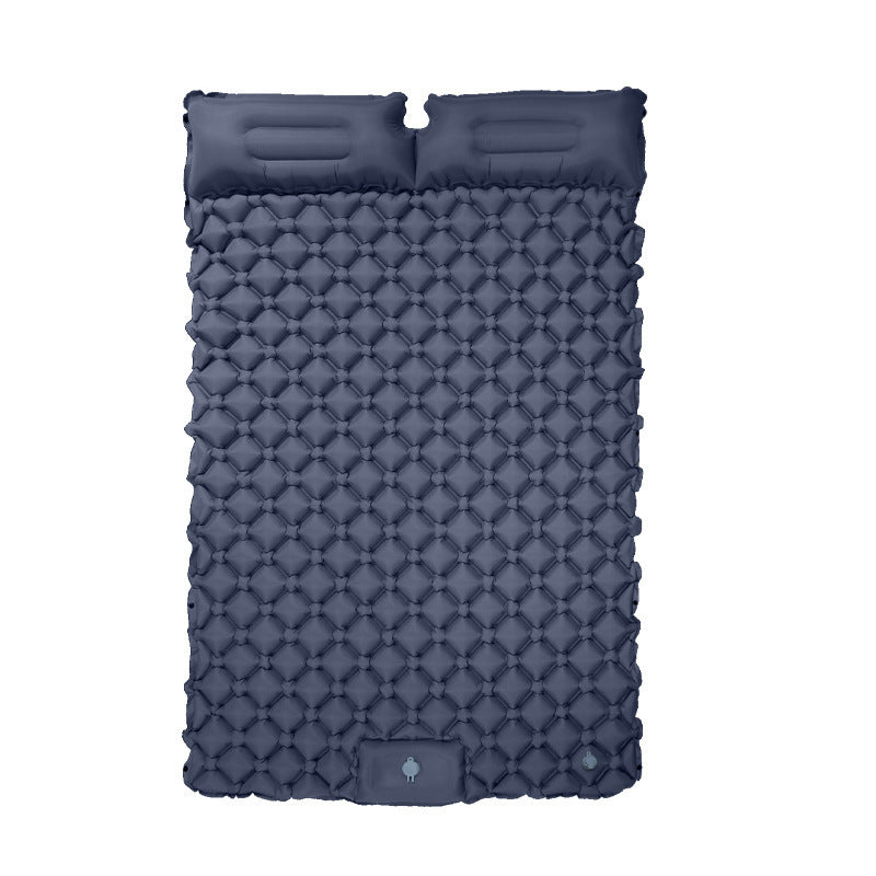 Outdoor Double Inflatable Sleeping Pad – Built-In Pillow & Pump for Ultimate Trailside Comfort