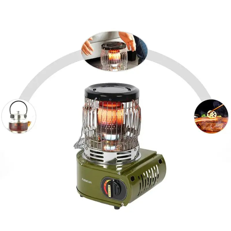 Outdoor Gas Heater & Hand Warmer – Compact Heat for Cold Camps