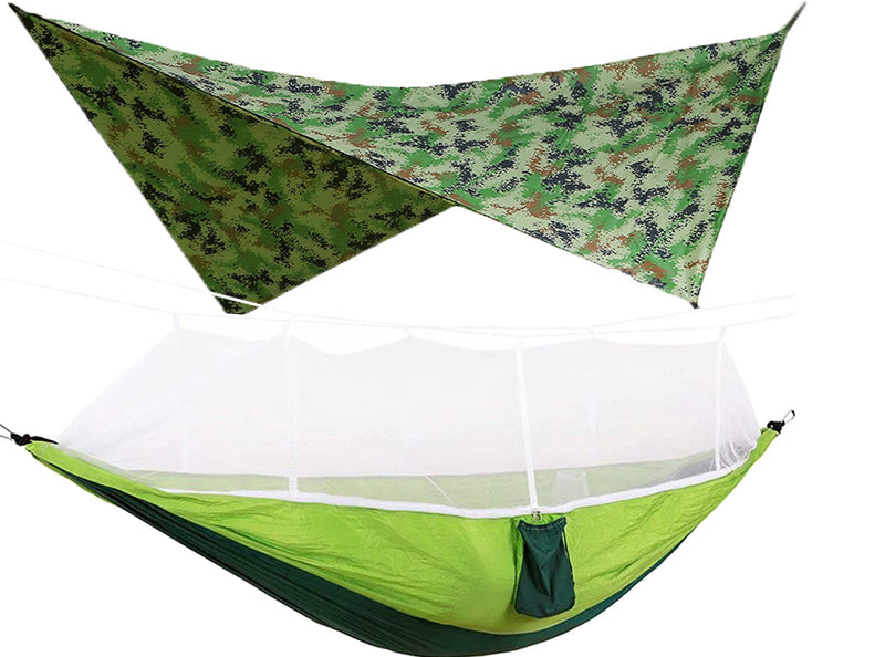 Outdoor Double Camping Hammock with Mosquito Net & Rain Fly – Sleep Wild, Stay Protected