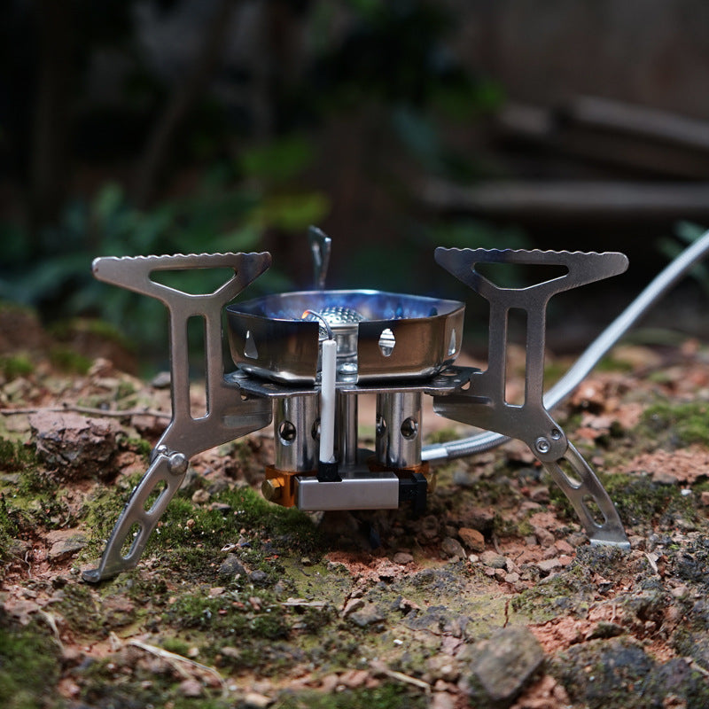 Portable Three-Burner Windproof Stove High-Capacity Cooking | Tactical Durability | Camp-Tested Favorite