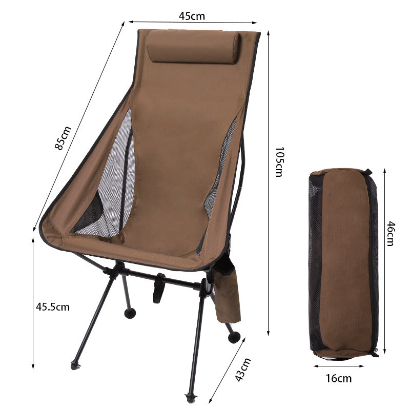 Folding Camping Chair with Headrest – Lightweight, Comfortable & Adventure-Ready