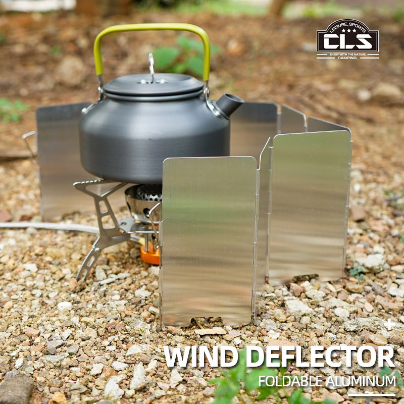 Aluminum Alloy Stove Windshield – Foldable, Lightweight, Built for the Elements