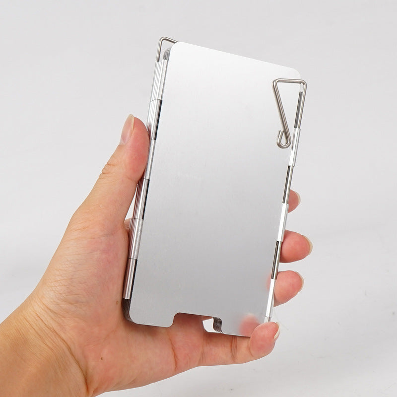 Aluminum Alloy Stove Windshield – Foldable, Lightweight, Built for the Elements