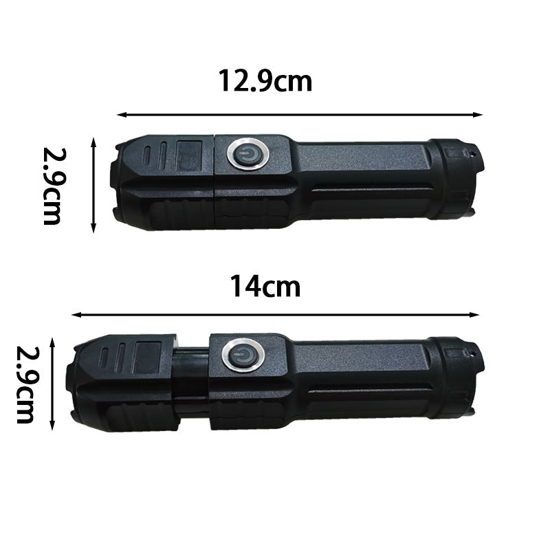 USB Rechargeable Compact Flashlight – Long-Range Power in Your Pocket