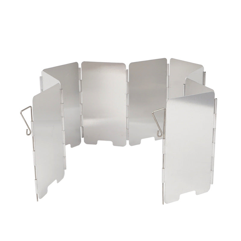 Aluminum Alloy Stove Windshield – Foldable, Lightweight, Built for the Elements