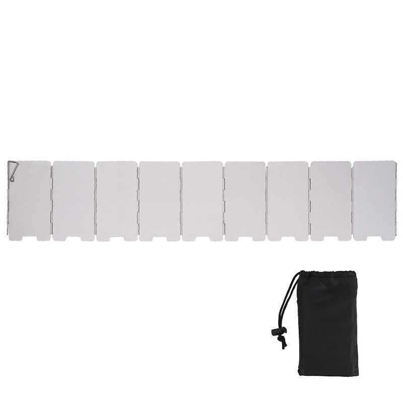 Aluminum Alloy Stove Windshield – Foldable, Lightweight, Built for the Elements