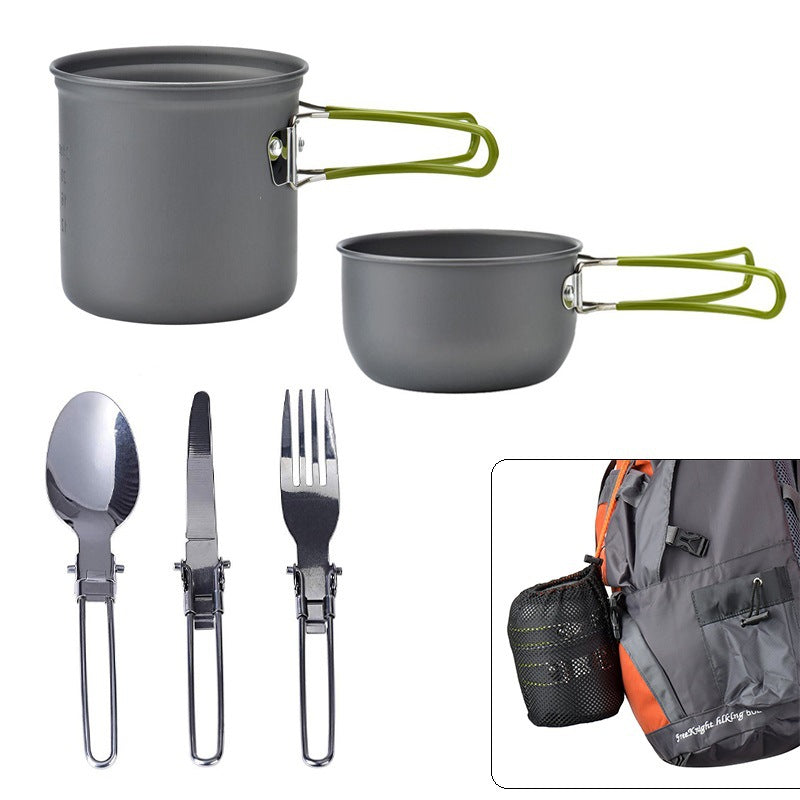 Portable Camping Cooking Set with Storage Sack – Cook Anywhere, Pack Light