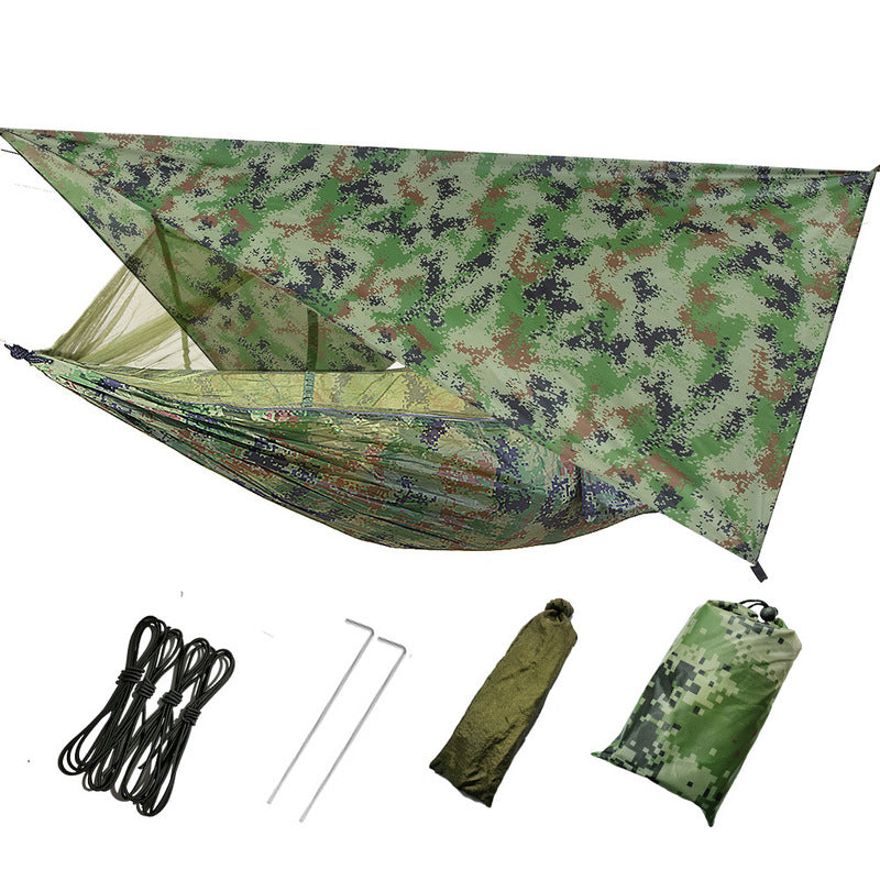Outdoor Double Camping Hammock with Mosquito Net & Rain Fly – Sleep Wild, Stay Protected
