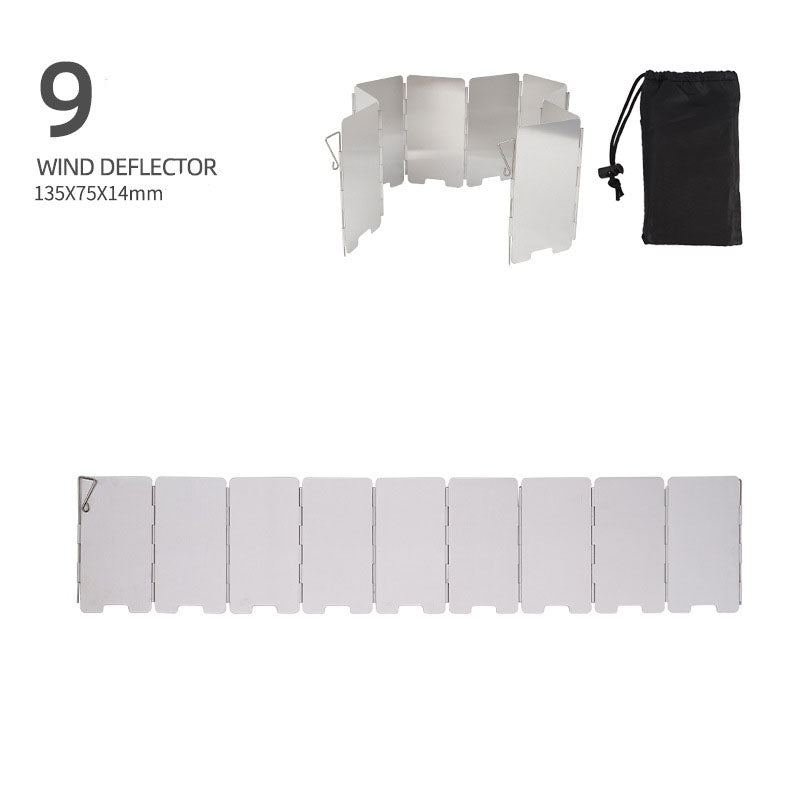 Aluminum Alloy Stove Windshield – Foldable, Lightweight, Built for the Elements