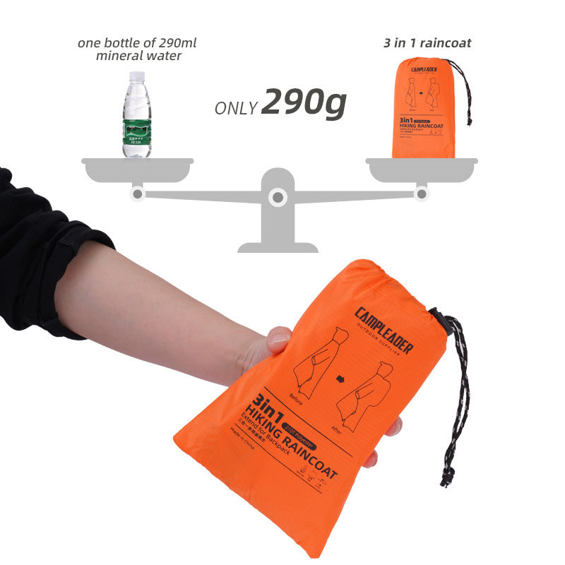 🌧️ 3-in-1 Waterproof Rain Poncho – Shelter, Shield, Ground Cover