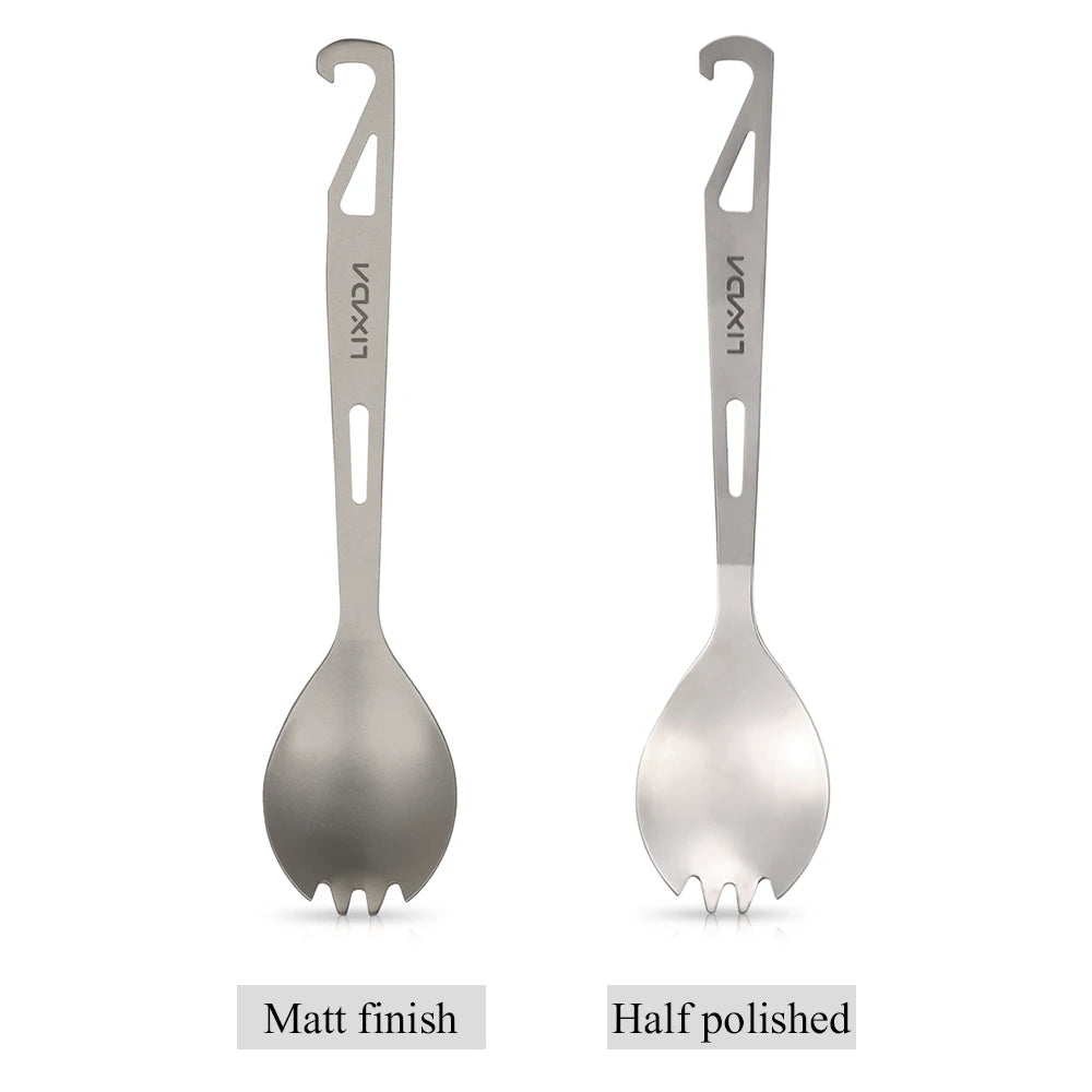 2-in-1 Titanium Spoon – Ultralight Tableware with Built-In Bottle Opener