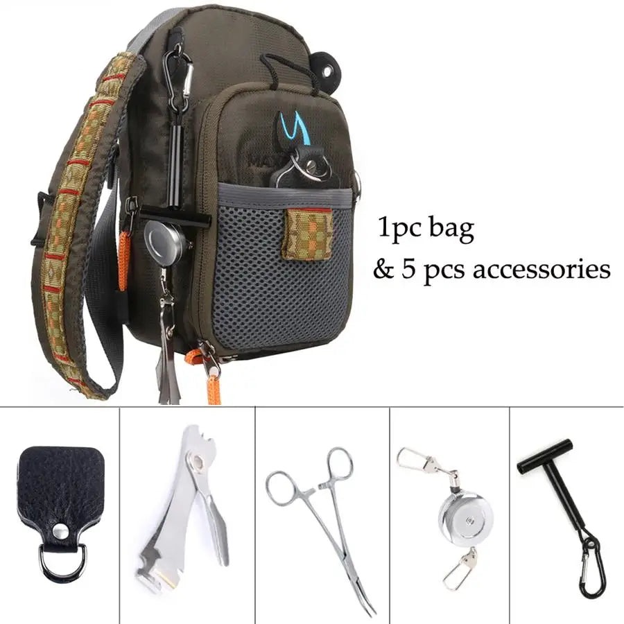 Maximumcatch Fly Fishing Chest Pack – Optional Five Essential Fishing Tool Accessories