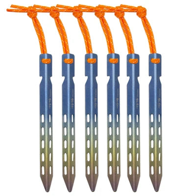 Titanium Tent Stakes – Lightweight. Durable. Unshakable.