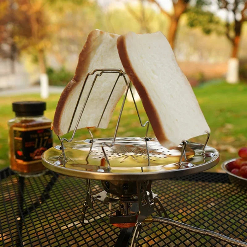 Portable Stainless Steel Camping Toaster – Folding Multi-Purpose Grill & Outdoor Oven