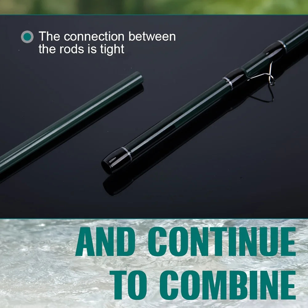 Goture Carbon Fiber Fly Fishing Rod - 2.7M Portable 4-Section Fly Rod with Cork Handle for Trout & Bass Fishing
