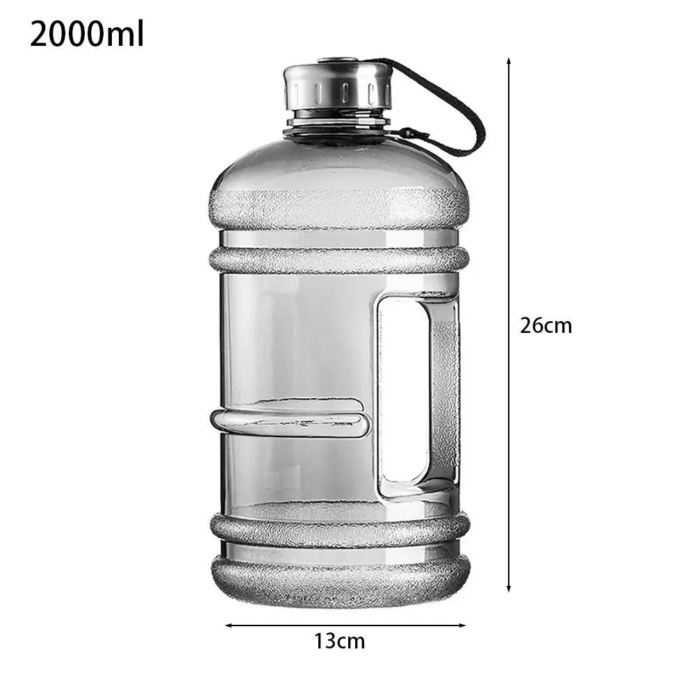 2L Large‑Capacity Bottle -Durable PETG Gallon Water Bottle with Handle & Shaker Function