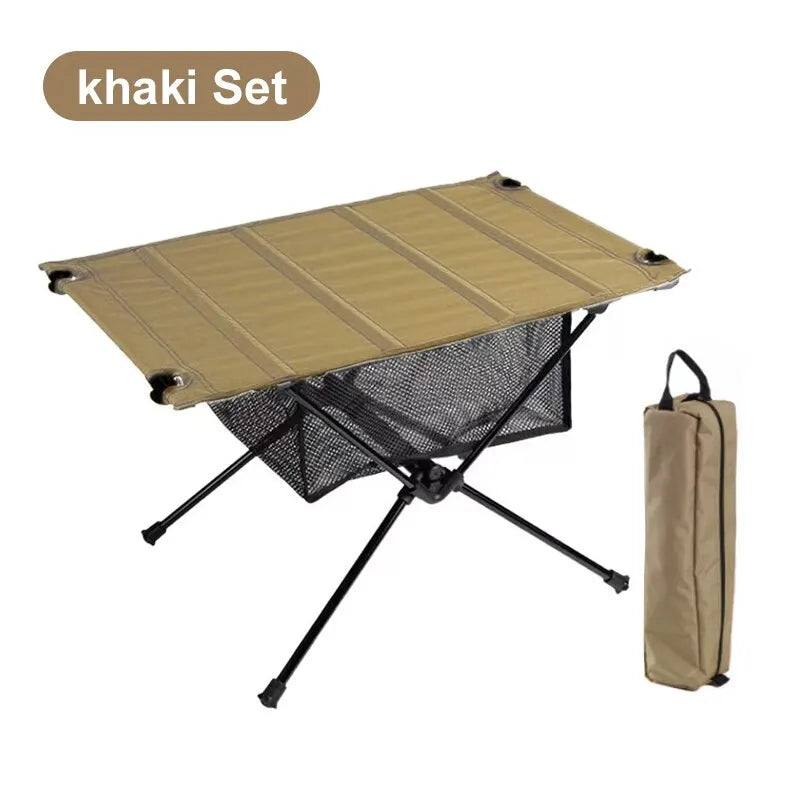 Camping Folding Table – Lightweight Roll-Up Table with 1680D Oxford Top & Aluminum Alloy Frame