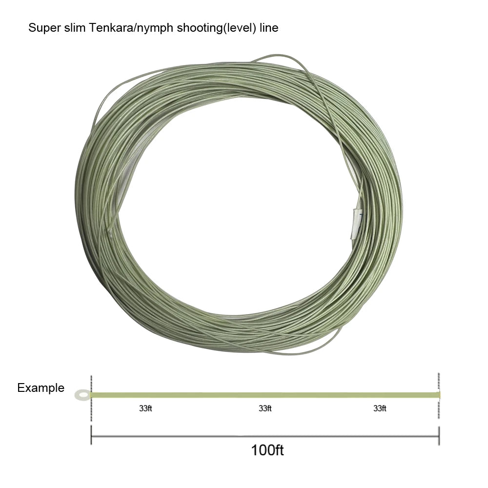 Aventik Super Slim Three-Colored Tenkara Fishing Line – 100FT Nymph Shooting Line