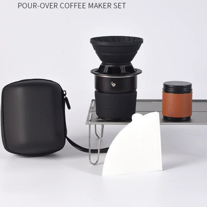 Travel Hand-Brewed Coffee Set — Portable Pour-Over Perfection for Camp, Car, or Trail
