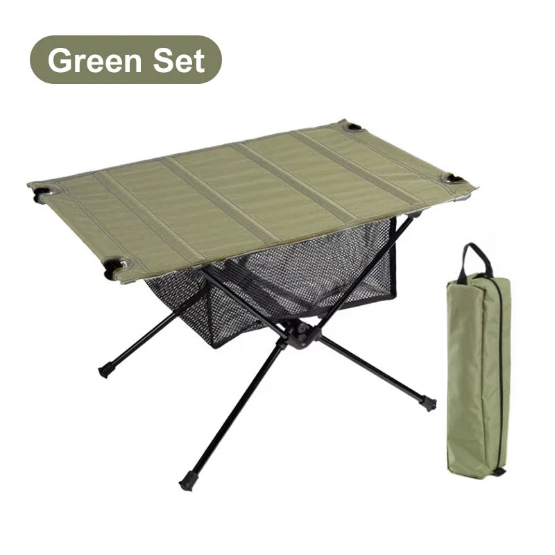 Camping Folding Table – Lightweight Roll-Up Table with 1680D Oxford Top & Aluminum Alloy Frame