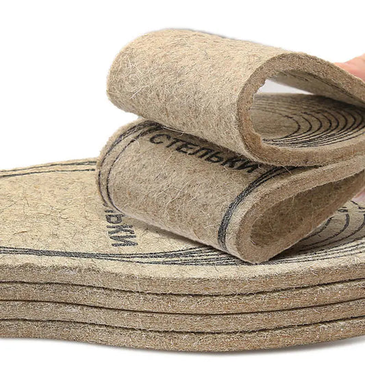Wool Felt Insoles for Men & Women – Warm, Shock-Absorbing