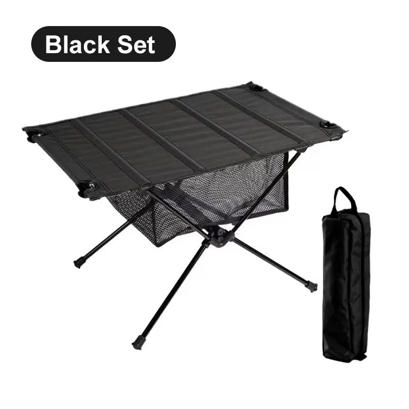 Camping Folding Table – Lightweight Roll-Up Table with 1680D Oxford Top & Aluminum Alloy Frame
