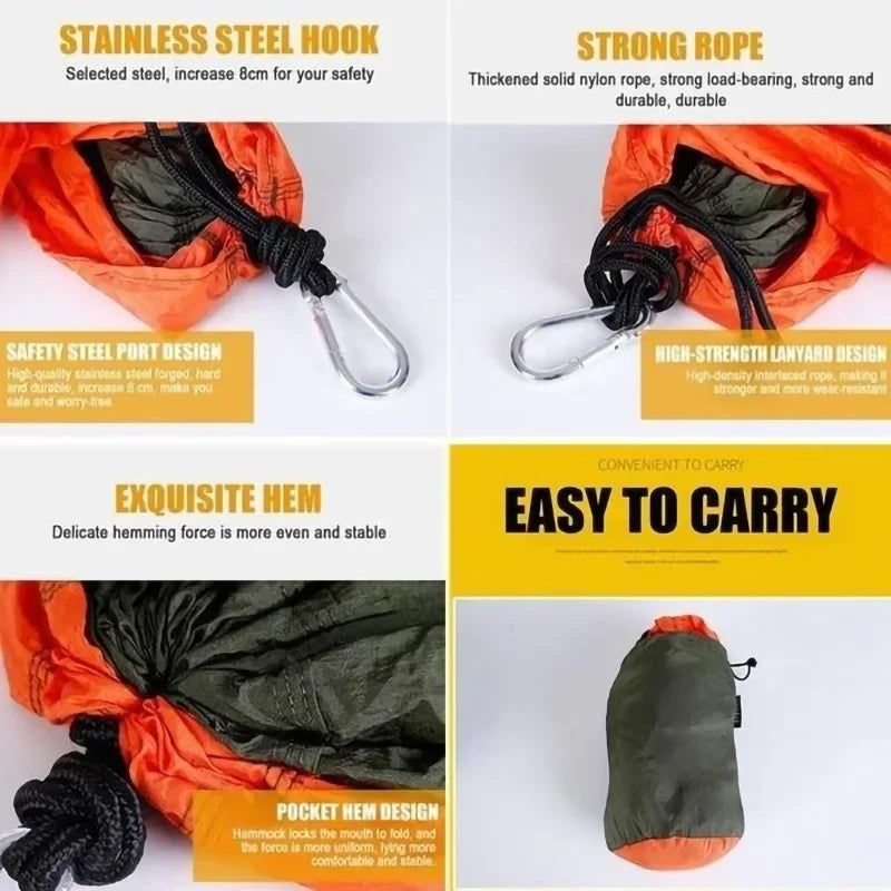 Rugged Camping Hammock – High-Strength Nylon to Rest Anywhere