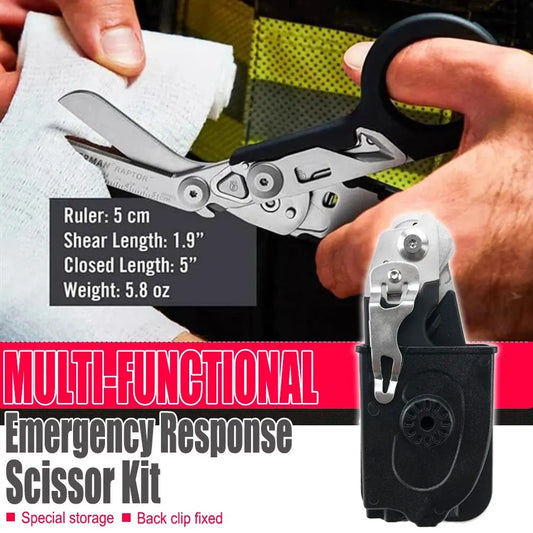 Raptor Emergency Response Shears – Multifunctional Scissors with Strap Cutter, Glass Breaker & Holster