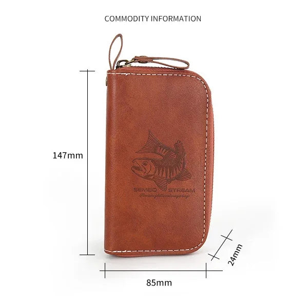 Fly Fishing Storage Bag - Felt Cowhide Wallet | Fly Dryer | Perfect for Stream Fishing
