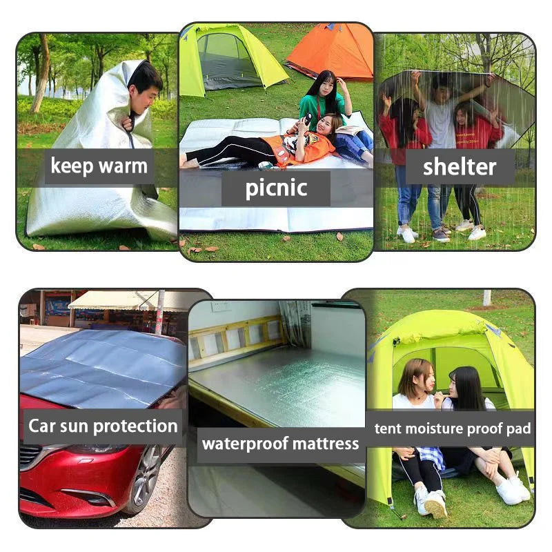 Aluminum Foil Moisture‑Proof Outdoor Pad Waterproof • Lightweight • Portable • Multi‑Purpose Camping Mat