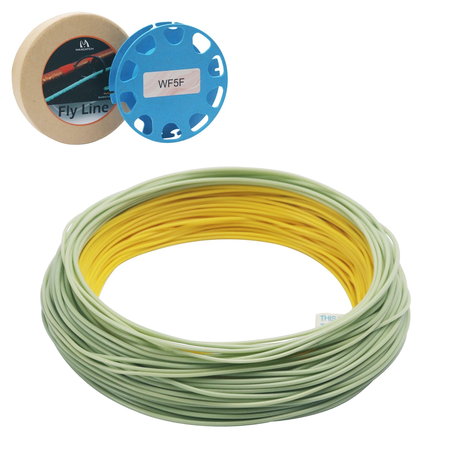 Maximumcatch Double Color Weight Forward Floating Fly Line – 100FT (2–8WT) Moss Green & Gold with Welded Loops