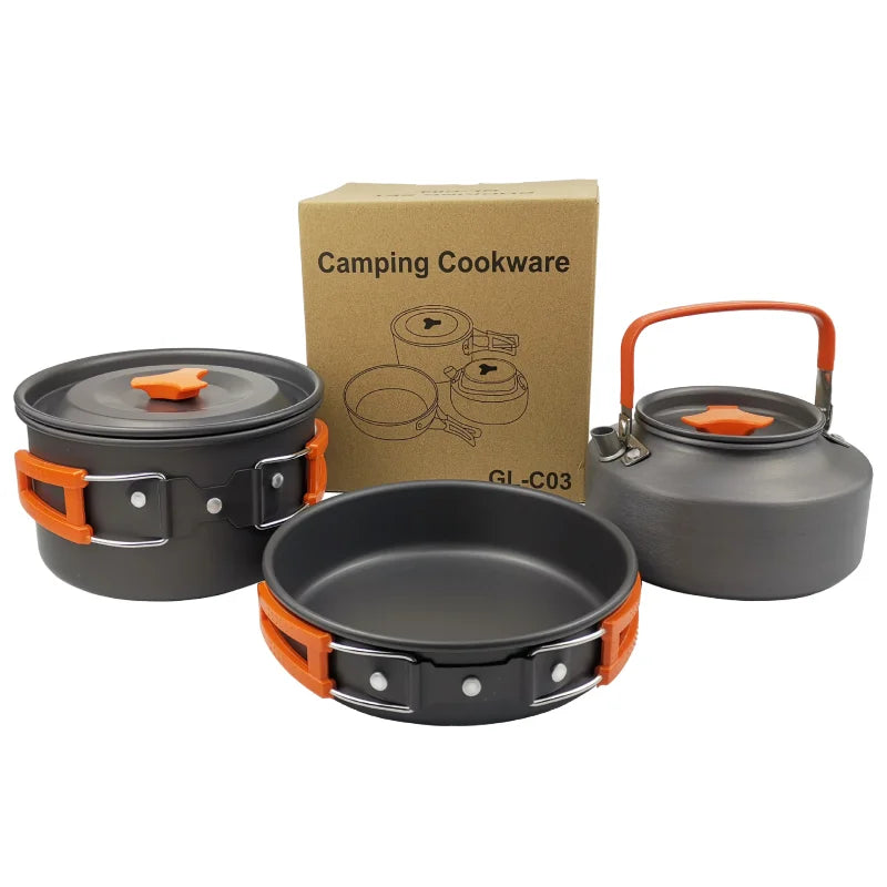 Outdoor Pot & Kettle Set – Portable Cooking Kit for Camping, Hiking