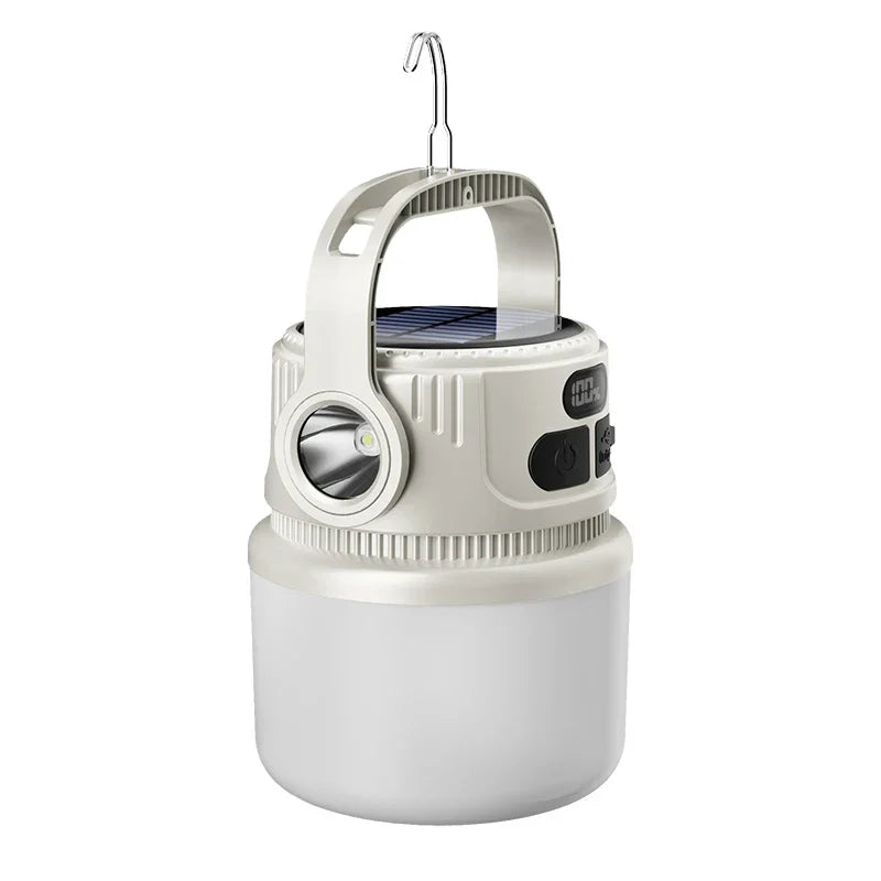 Portable LED Camping Lantern – Solar & USB Rechargeable, Waterproof & Ultra-Light