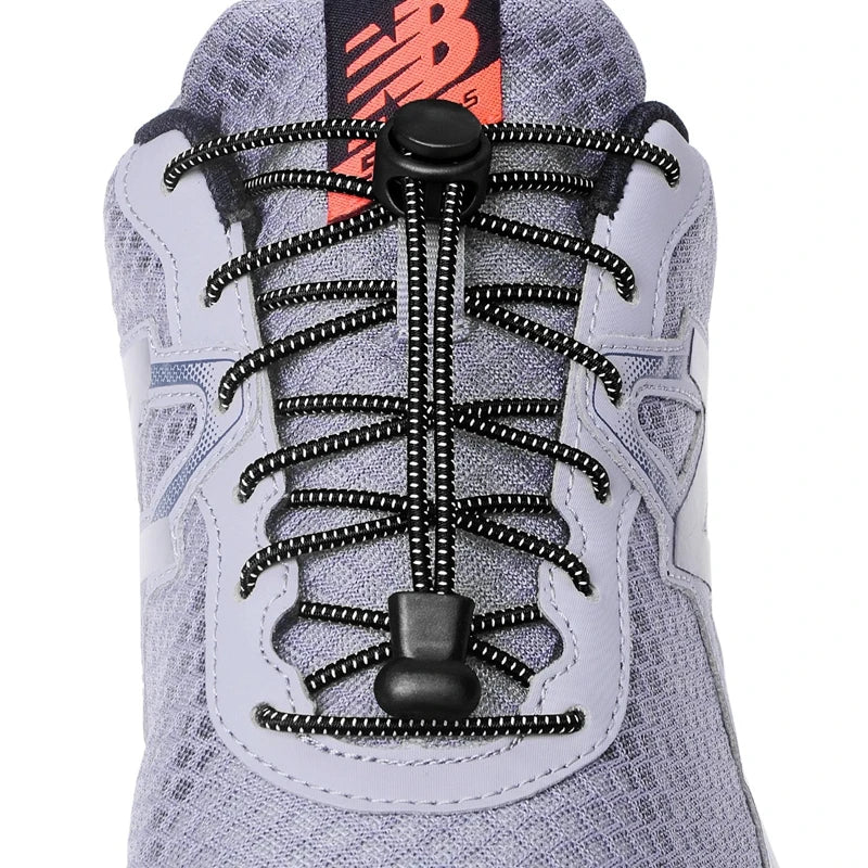 1 Pair Elastic No-Tie Shoelaces – Quick Lock Round Rubber Laces for Sneakers