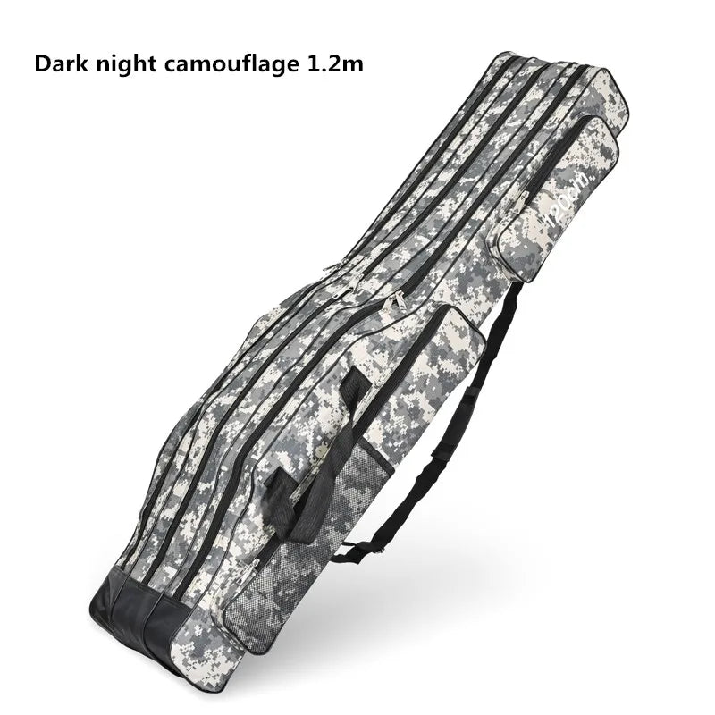 Three-Layer Foldable Fishing Rod Bag – Spacious & Durable Outdoor Storage