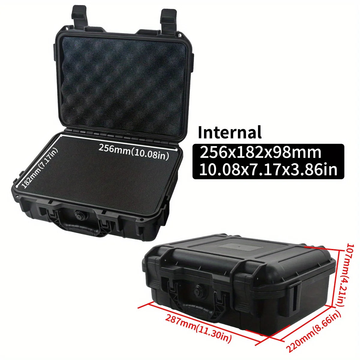 Waterproof Hard Case with Pre-Cut Sponge Storage | Impact-Resistant Case
