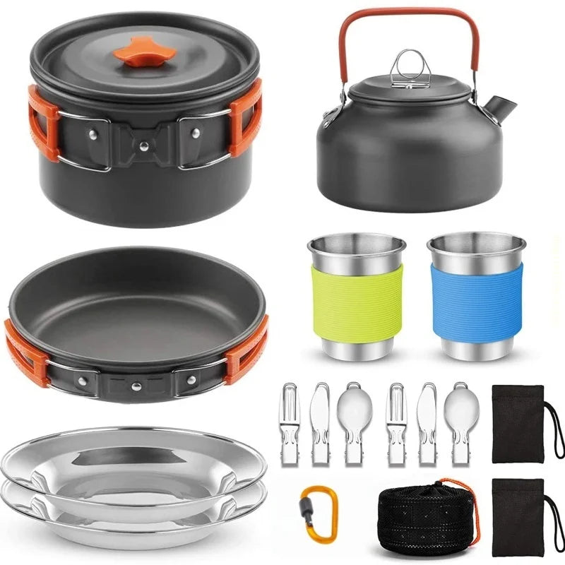 Outdoor Pot & Kettle Set – Portable Cooking Kit for Camping, Hiking