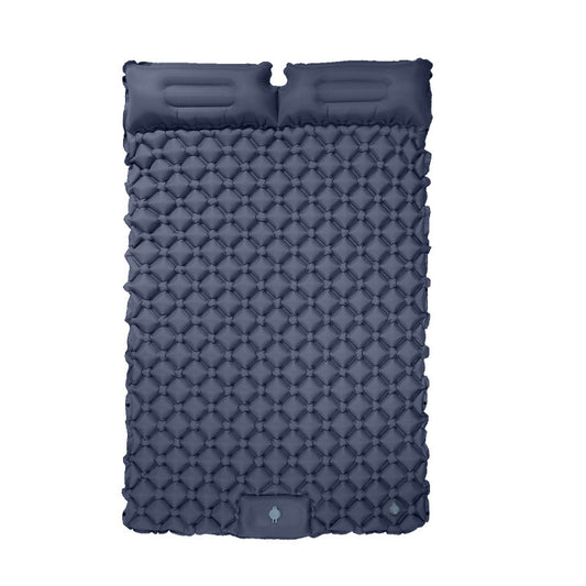 Outdoor Double Inflatable Sleeping Pad – Built-In Pillow & Pump for Ultimate Trailside Comfort