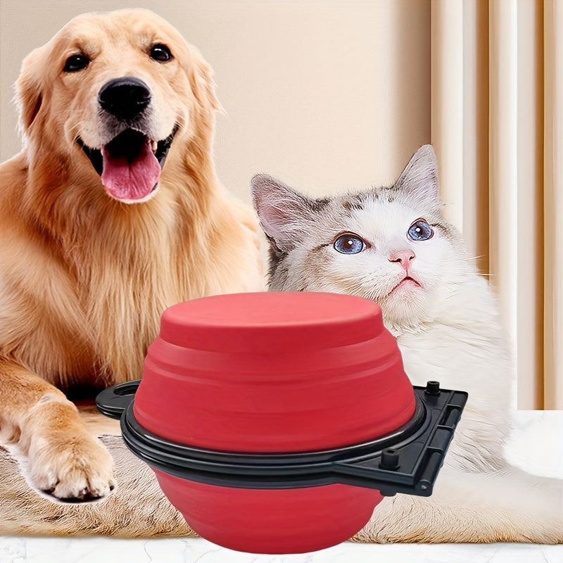 Collapsible Portable Pet Double Bowls – Foldable Dog Food & Water Bowl