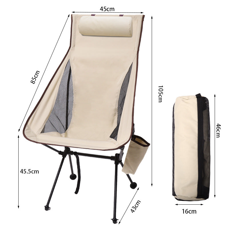 Folding Camping Chair with Headrest – Lightweight, Comfortable & Adventure-Ready