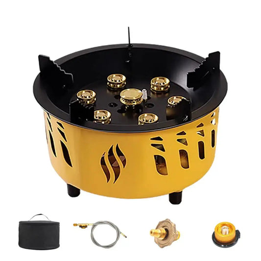 Camping Gas Burner – 7-Core Power, Ultra-Portable with Carrying Bag