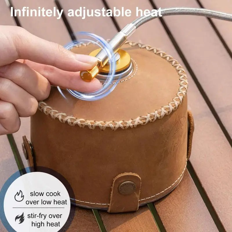 Camping Gas Burner – 7-Core Power, Ultra-Portable with Carrying Bag