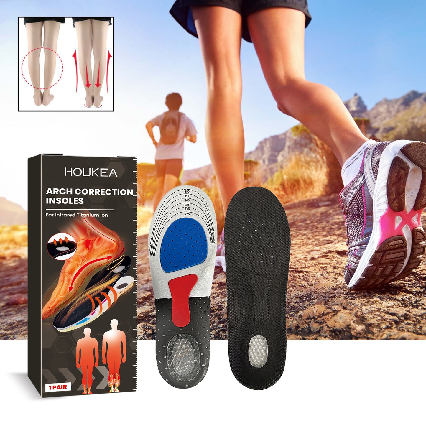 Hiking Insoles – Arch Support & Non-Slip Stability for Every Step