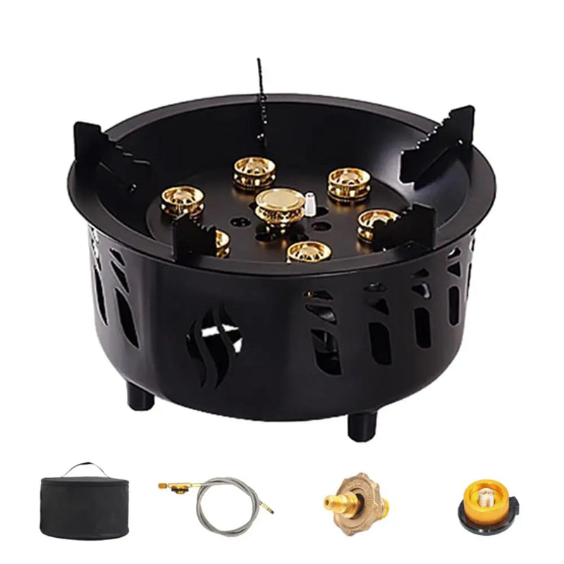 Camping Gas Burner – 7-Core Power, Ultra-Portable with Carrying Bag