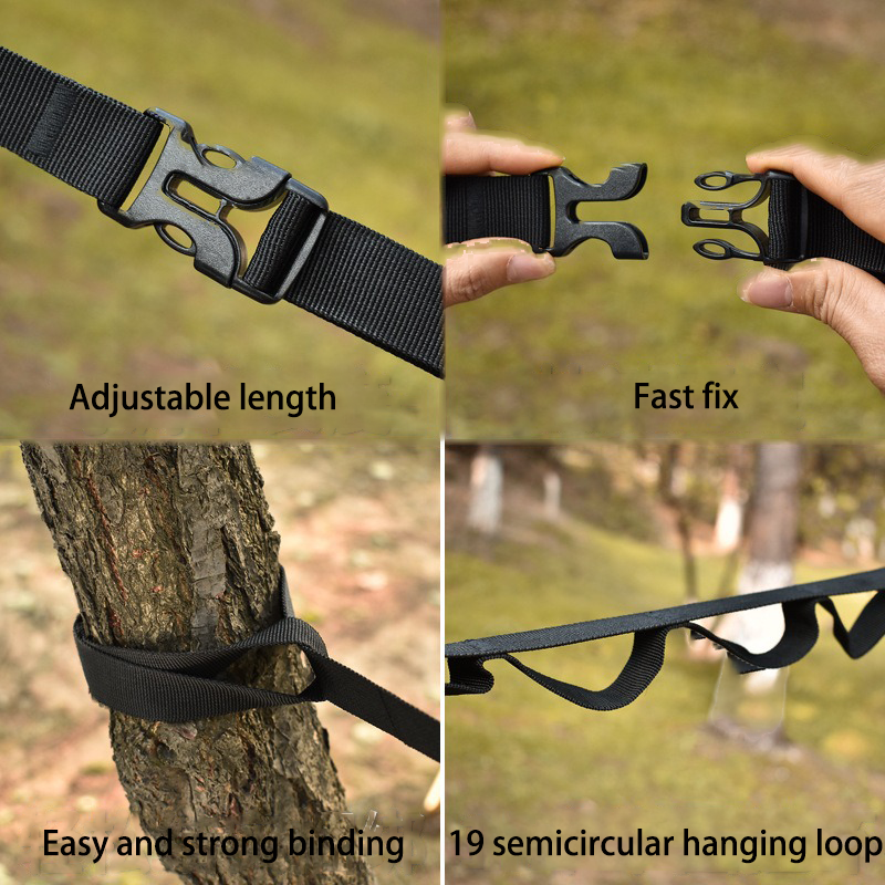 Camping & Tent Storage Adjustable Line Lanyard – 19 Hook Hangers for Organized Adventures