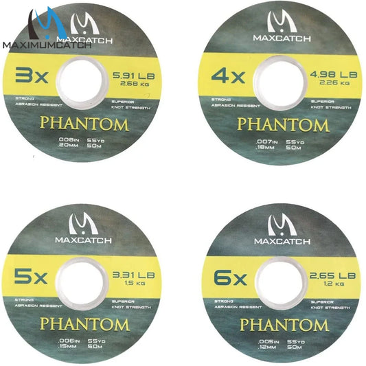 Maximumcatch Fly Fishing Tippet Line - Nylon Tippet Material – Clear Color | 25M / 50M | 0X–7X