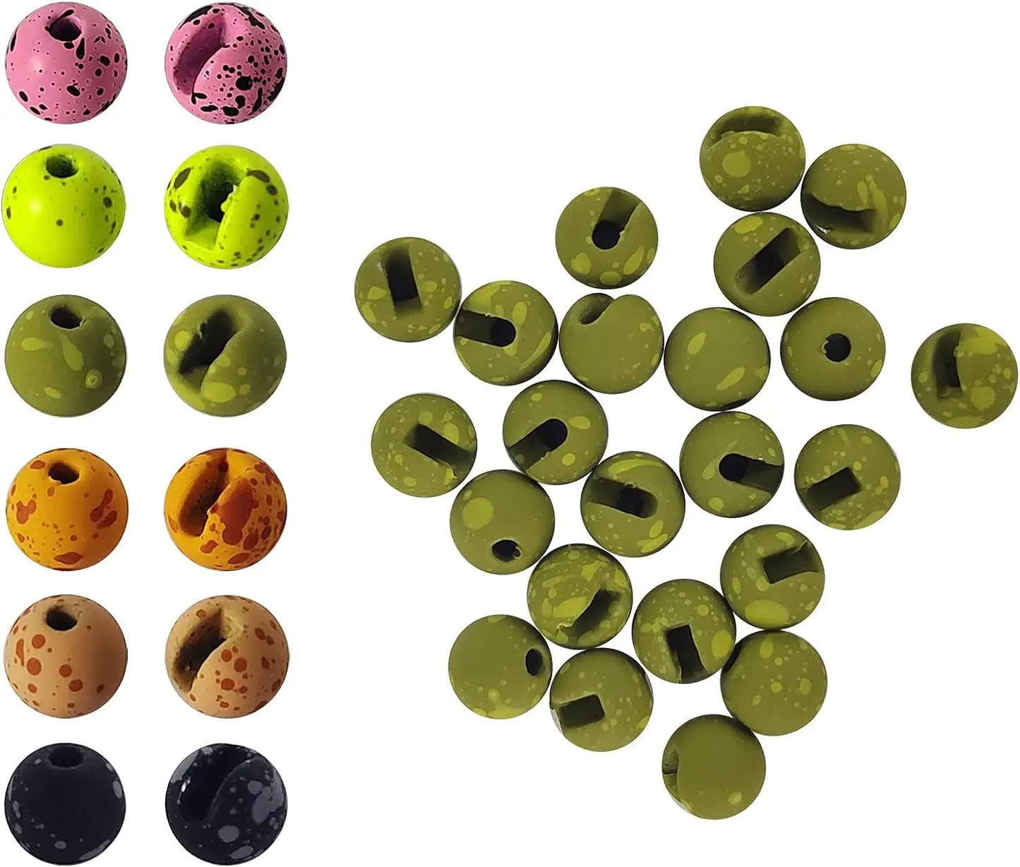 Eupheng 25PC Fly Tying Bead Balls – Nymph Fly Fishing Materials (2.5mm / 3.0mm / 3.5mm / 4.0mm)