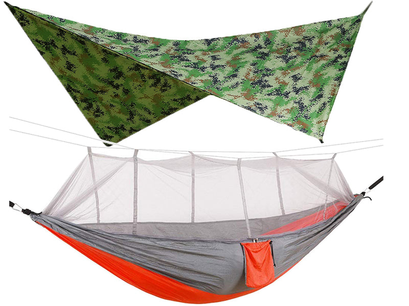 Outdoor Double Camping Hammock with Mosquito Net & Rain Fly – Sleep Wild, Stay Protected