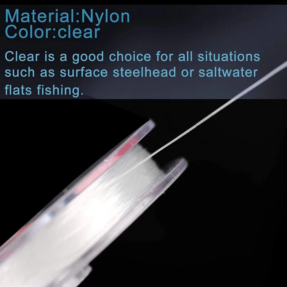 Maximumcatch Fly Fishing Tippet Line - Nylon Tippet Material – Clear Color | 25M / 50M | 0X–7X