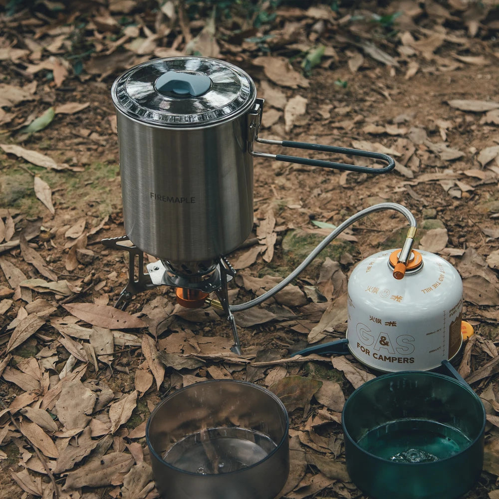 Fire-Maple Antarcti Duo Camping Cooking Set – 1.6L Stainless Steel Pot & Cooking Set for Outdoor Adventures